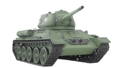 World War II Russian T-34 Style Grey Camo Plastic Tank