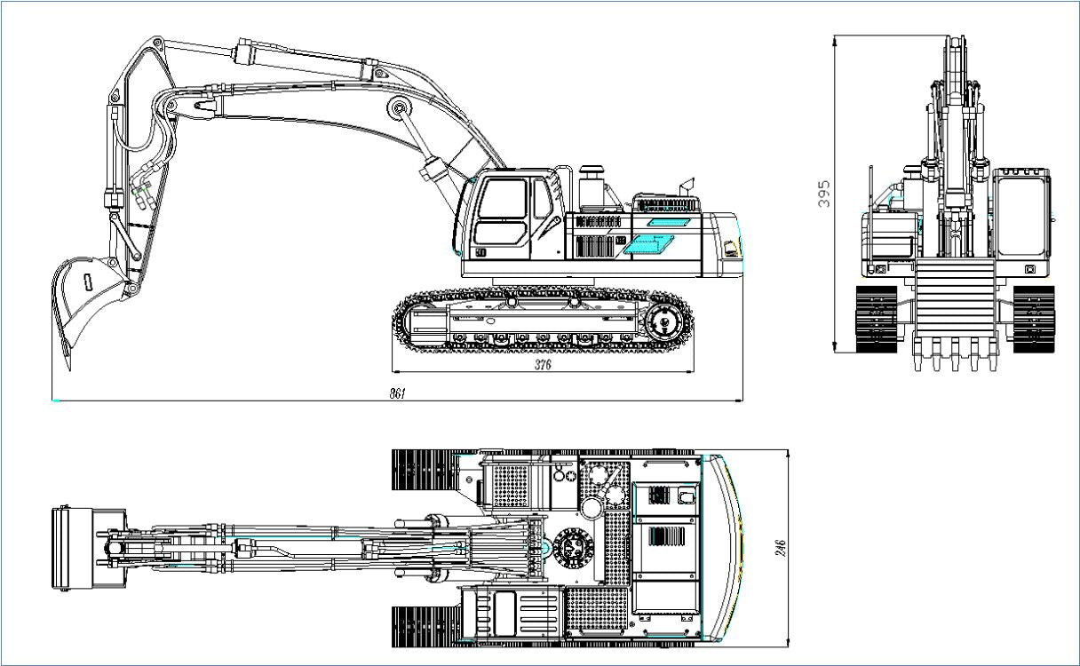 1/14 Earth Digger 360L Hydraulic RC Excavator JDM-106