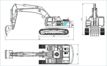 1/14 Earth Digger 360L Hydraulic RC Excavator JDM-106