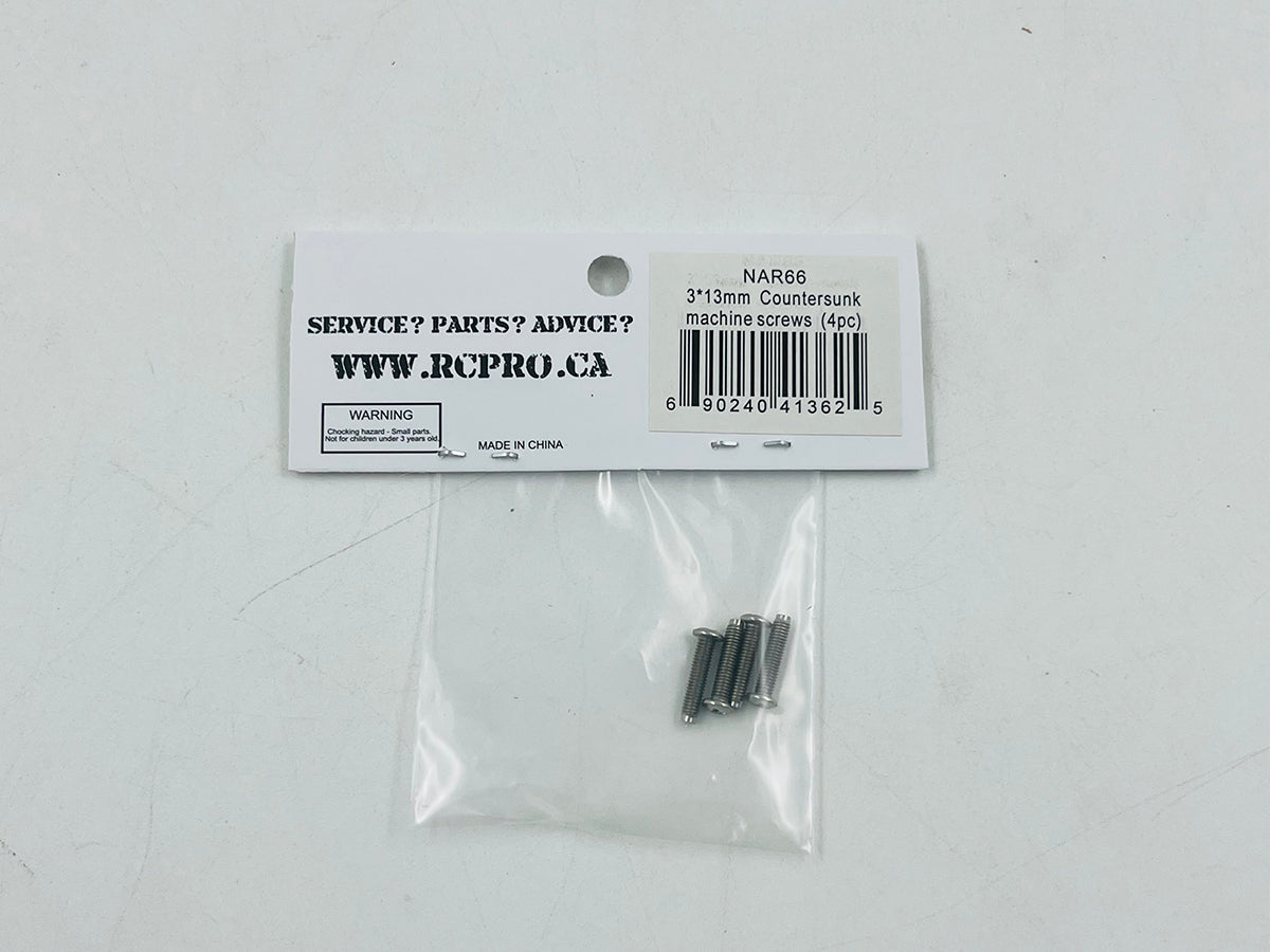 NARLY 3*13mm Countersunk machine screws (4pc) NAR66